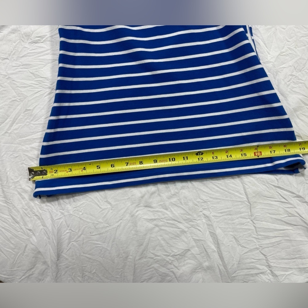 Tommy Hilfiger polo shirt open V-neck white and blue stripes women’s size S - Picture 16 of 17